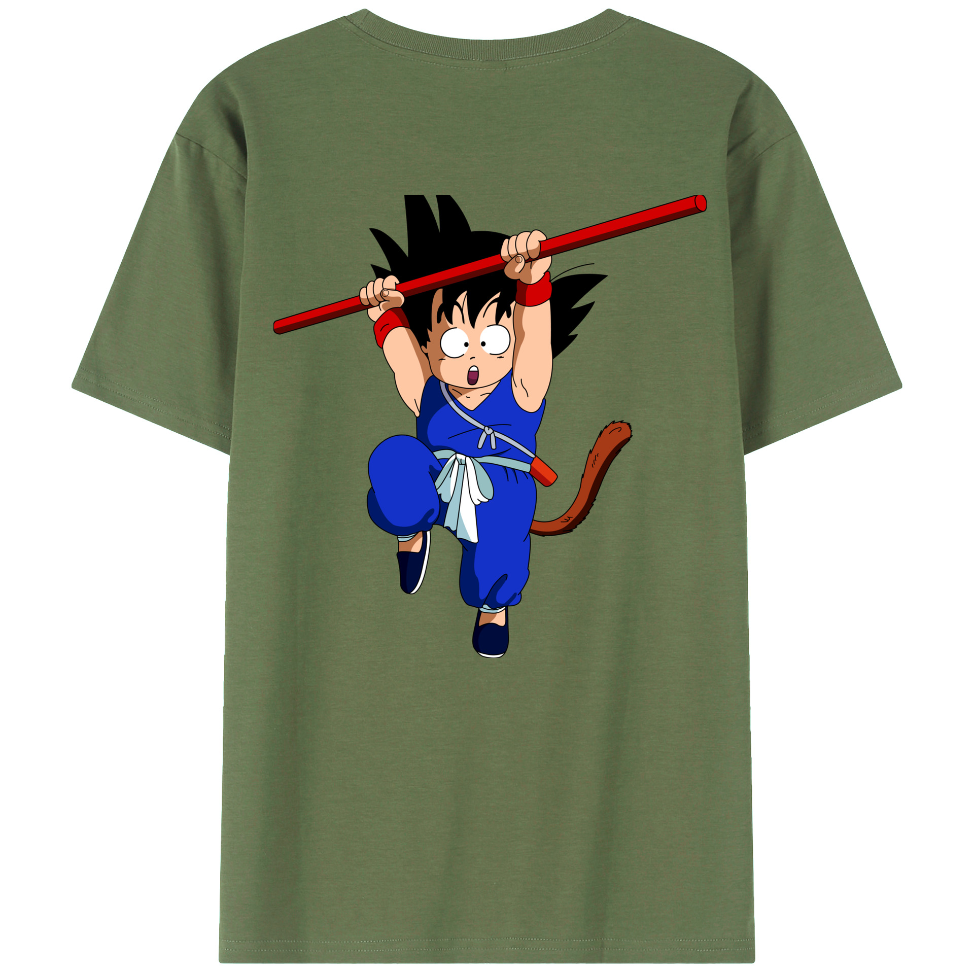 （画像用） ドラゴンボール 孫悟空（そん ごくう）Son Goku カカロット DRAGON BALL Kakarotto 綿100％ メンズ半袖Tシャツ（バックプリント） 通気性